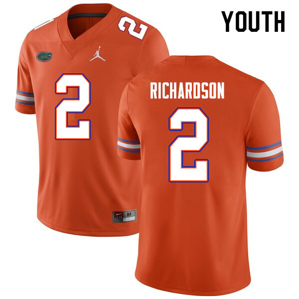 Youth #2 Anthony Richardson Florida Gators College Football Jerseys Sale-Orange - Click Image to Close